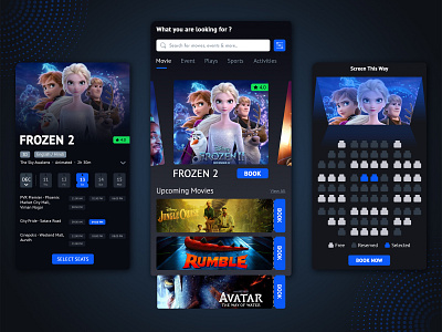 Movie Ticket Booking Application biztech biztechcs booking app booking system bookings event app event booking mobile app mobile app design movie booking ui uidesign ux ux design uxdesign