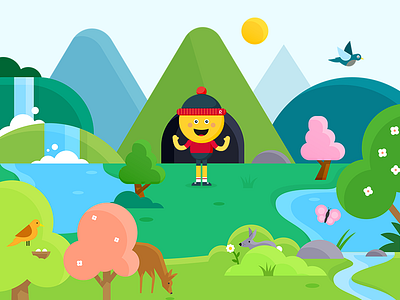 ReimaGO activity app character game illustration kids landscape reima tracker