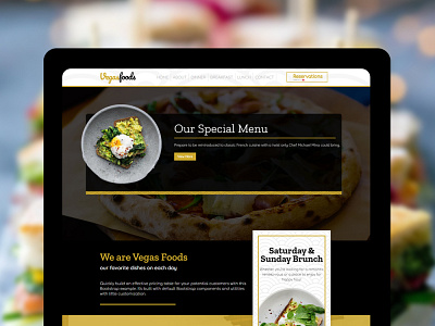 Restaurant Website Re-Design design interface responsive restaurant retro user interface design website