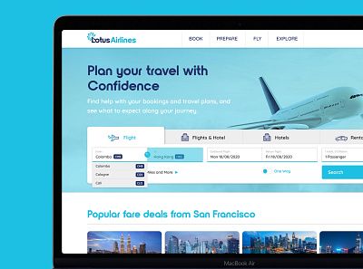 Lotus Airlines Online Booking System - UIX and Visual Design design interface ui ui design user interface design ux