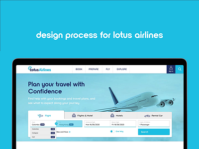 Lotus Airlines Design Process branding design interface ui design user interface design ux website