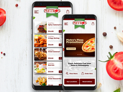 Pizza Restaurant App UI Design app branding design ui design user interface design ux