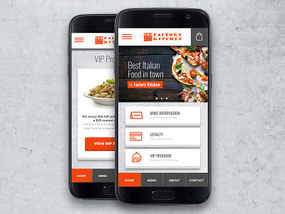 Italian Food/ Restaurant App UI Design design interface ui design user interface design ux