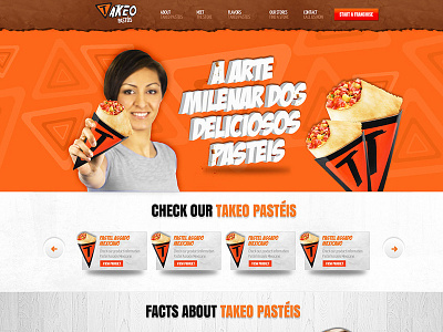 Takeo Pasties Website User Interface Design branding interface ui design user interface design ux