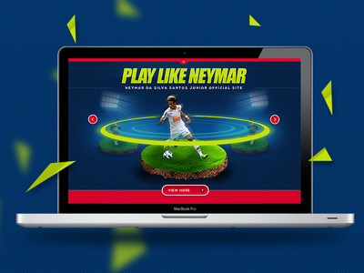 Play Like Neymar UI Design for Website app branding design interface ui design user interface design