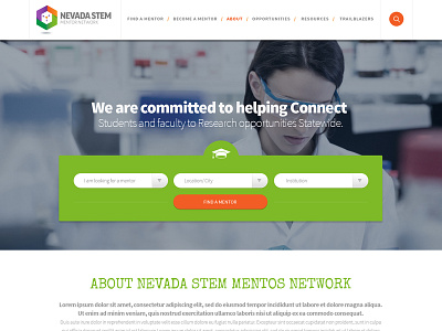 Stem Mentor Homepage Concept UI/X Design branding design interface ui design user interface design ux