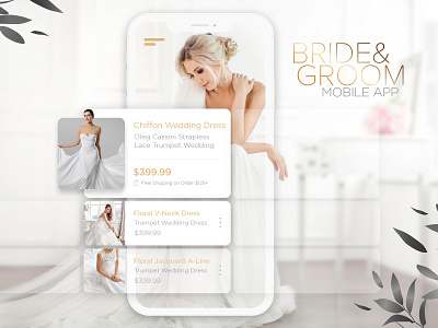 Bridal Dresses and Gowns Mobile App Concept app ui ui design user interface design ux