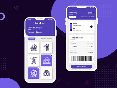 Travel Booking App app design illustration ui ux