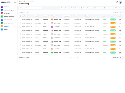 Table in light mode