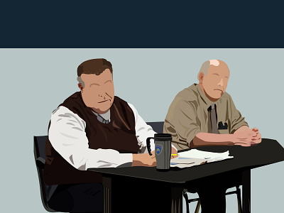 Brooklyn 99 characters - Hitchcock & Scully character design character illustration flat design flatdesign graphic design illustration illustrator vector vector art vector illustration