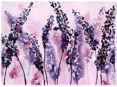 Lavender. Watercolor set. акварель дизайн иллюстрация клипарт лаванда набор поле принт фон цветы шаблон