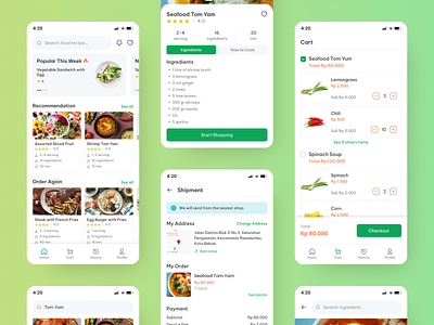 Online Grocery Mobile App app design figma grocery indonesia mobile app product design ui uiux ux