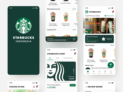Starbucks Indonesia Coffee Shop Mobile App - Redesign coffee coffee shop design figma indonesia mobile app product design starbucks ui uiux ux