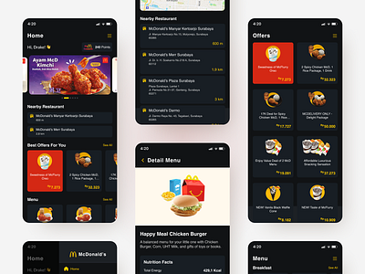 McDonald's Indonesia Mobile App - Redesign brand design figma indonesia mcdonalds mobile mobile app product design restaurant ui uiux ux