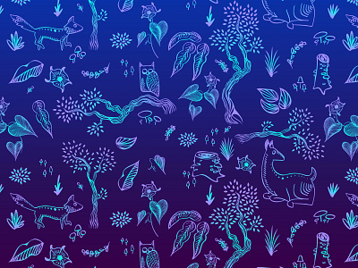 Night Forest Surface Pattern