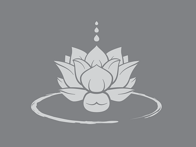 Lotus Design for Yoga Studio buddhism enso gray grey lotus yoga zen