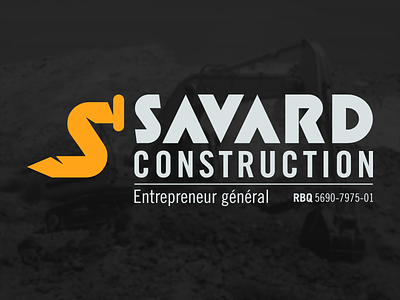 Savard Construction construction contractor gold logo nail orange yellow