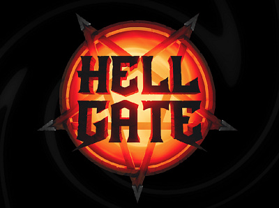 Hell Gate Game Logo Study branding design game art game logo hand drawn icon lettering lettering art logo typography