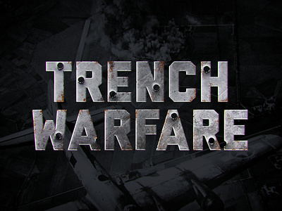 Trench Warfare Video Game Logo Design