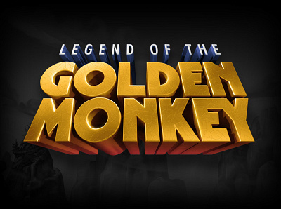 Legend of the Golden Monkey Slot Game Logo Design branding design game art game logo hand drawn lettering art lettering logo logo online game typography