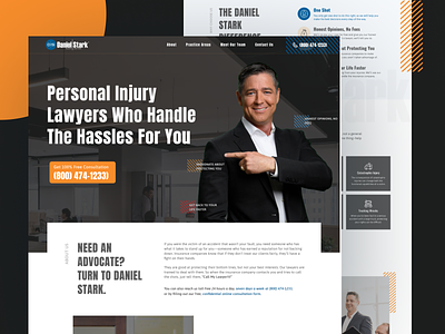 Landing Page design for Injury Lawyers attorney design finance hero image homepage injury landingpage law lawyer ui web design website