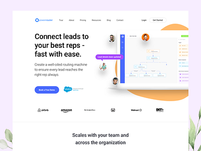 My Dribbble Debute dashboard homepage landing page lead management leads track webdesign website