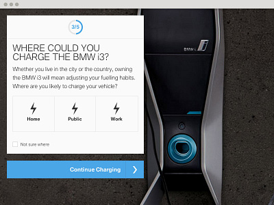 BMW i3 app car design digital icons java script mobile responsive