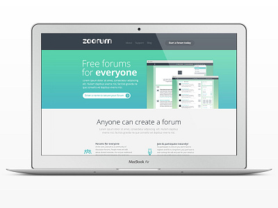 Zoorum - Social Forums css3 design development forum gradient html5 mobile opensans responsive startup webapp wordpress
