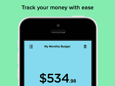 Pennies for iPhone – Tracker Screen app budget dollar green ios8 iphone iphone6 money timer