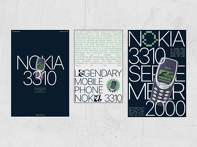 Posters for Nokia brutalism design graphic design green minimalism minimalist brutalism nokia nokia 3310 nokia retro poster posters ui web design webdesign