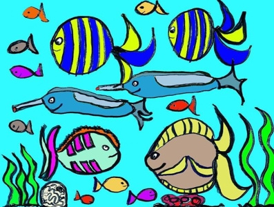 Under The Sea animation design flat illustration