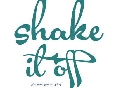 Shake It Off design flat logo typography