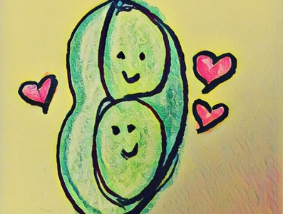 Like Two Peas in Pod design flat illustration