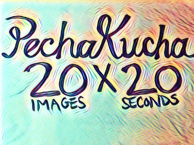 PechaKucha flat illustration typography