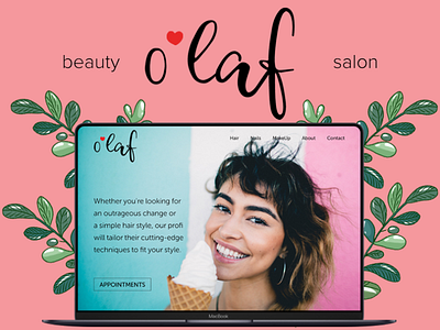 beauty salon website shot art branding design lettering logo typography ui ux web website