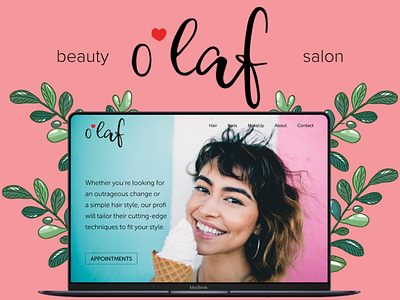 beauty salon website shot