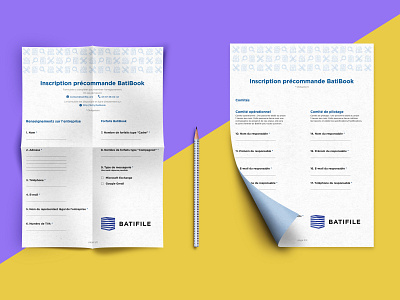 customer questionnaire for Batifile branding brochure design brochure template design poligraphy questionnaire typography