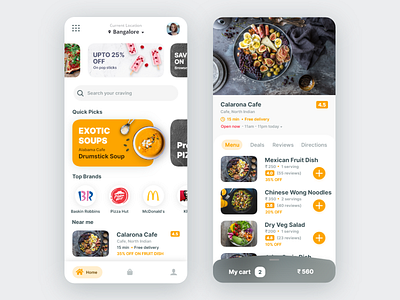 Food Delivery Mobile Application app dribbble food food and drink food app food delivery food delivery app ui uidesign userexperience userinterface ux uxdesigner