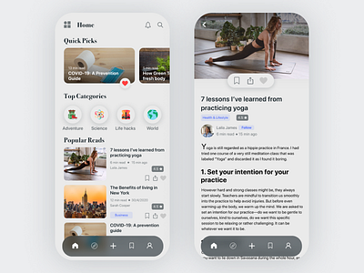 Blog Mobile Appication app article article design articles blog blog app blog design blog post dailyui dribbble illustration ui uidesign userinterface userinterface design