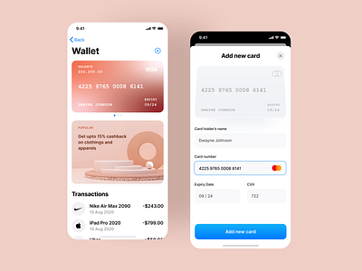 Expenio - Personal Finance App add card bank app banking banking app creditcard expense expense tracker expenses figma finance finance app finances financial financial app transaction transactions wallet wallet app wallet ui walletapp