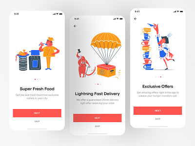 Foodcy Food Delivery - Onboarding Flow