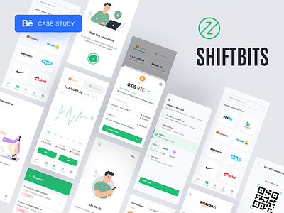 ShiftBits - Crytpocurrency App UI/UX app behance behance project case study creative crypto crypto currency crypto exchange crypto wallet cryptocurrency dribbble ui