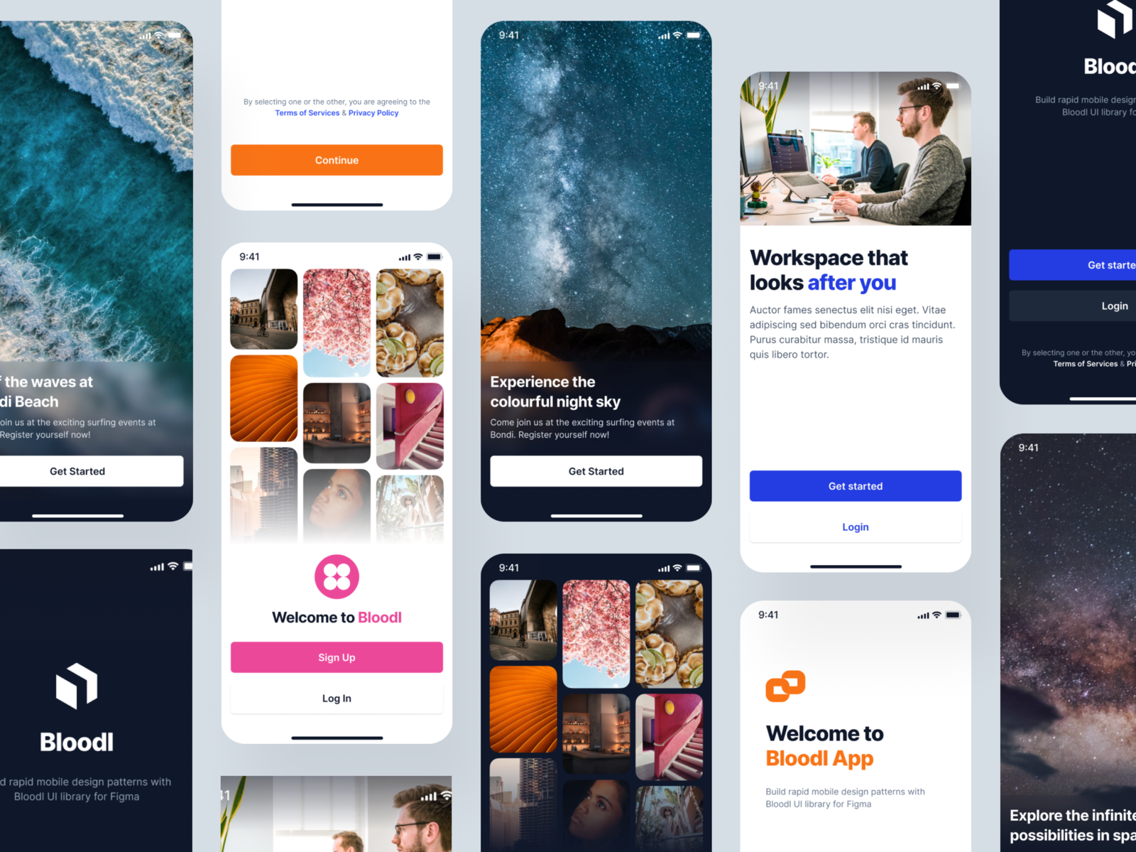 Welcome Screen Explorations - Bloodl by Priyank Shah on Dribbble