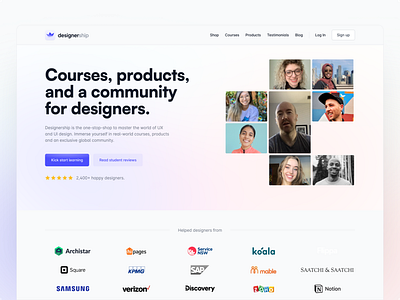 Designership - Homepage Design