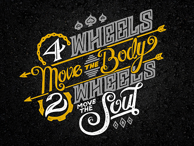 Hand-Lettered Statement lettering motorcycle