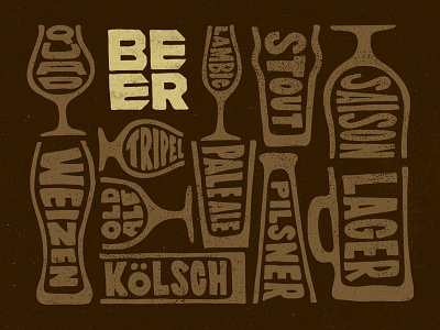 Beer Glassware Illustration Concept