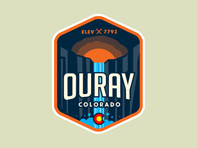 Ouray Colorado Patch canyon colorado motorcycle mountains ouray patch sticker waterfall