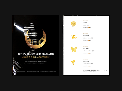 Junipurr Catalog 2020 branding design editorial gold grid jewelry layout logo minimal print type