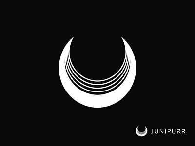 Junipurr — Logo 2020 branding design icon illustration logo moon space symbol vector wordmark