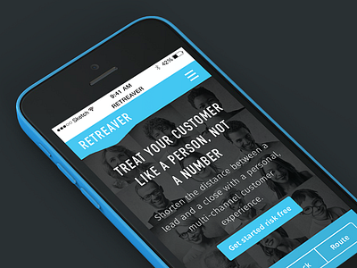Retreaver Mobile Site dark design interface mobile product responsive service type ui ux web website